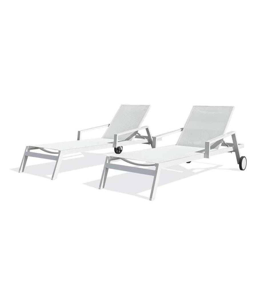 Lot de 2 Chaises Longues Ibiza