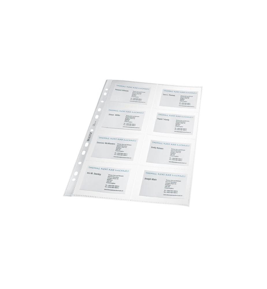 LEITZ - Pochette transparente pour les cartes de visite Transparent, 10 pièces
