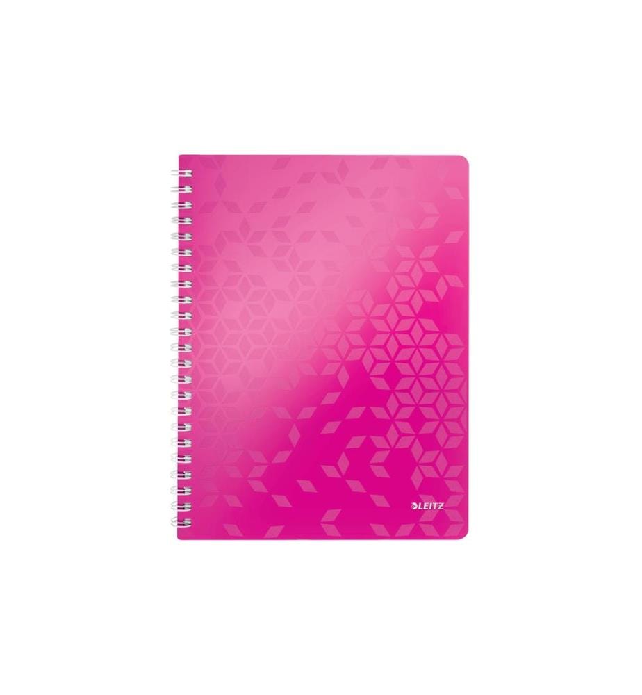 LEITZ - Carnet de notes Wow College A4, À carreaux, Rose