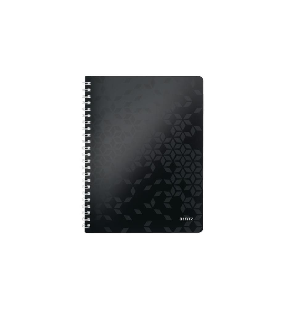 LEITZ - Carnet de notes Wow College A4, À carreaux, Noir