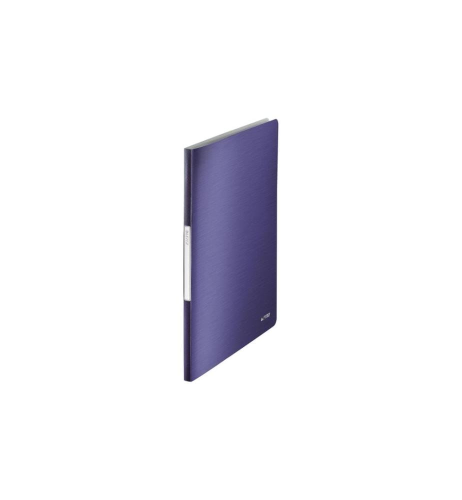 LEITZ - Chemises de présentation Style Bleu, avec 40 pochettes transparentes