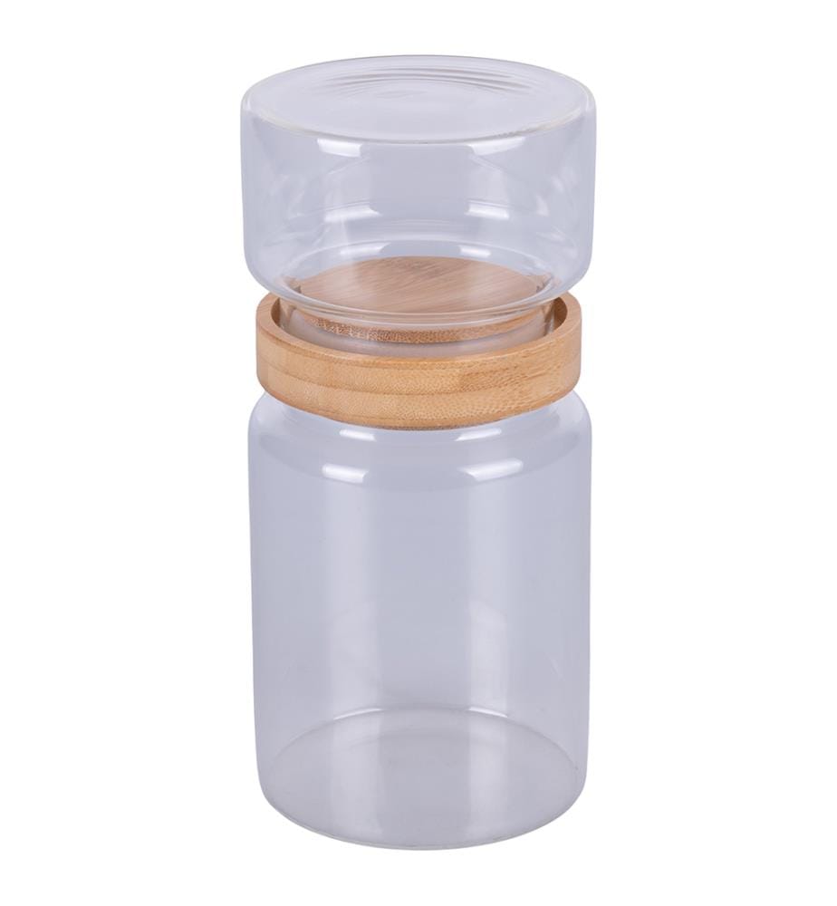 Bocaux en verre borosilicaté / Couvercle en bambou
