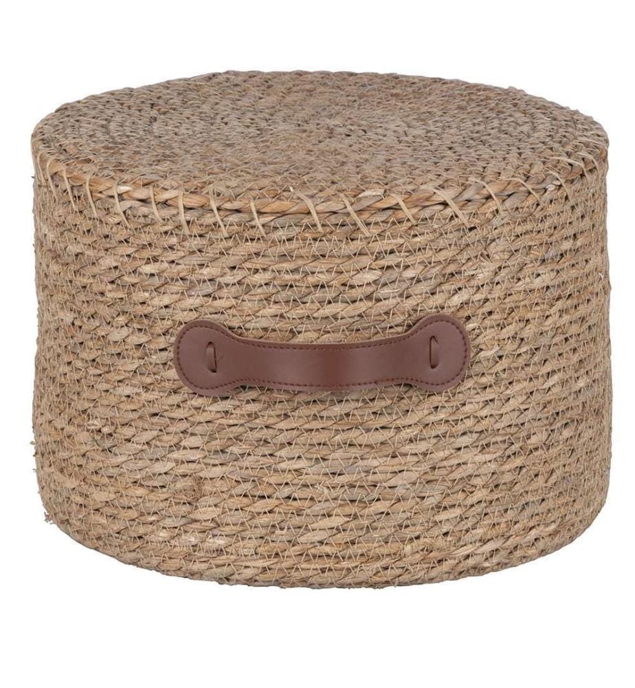 Pouf en fibre naturelle Diam 30 cm