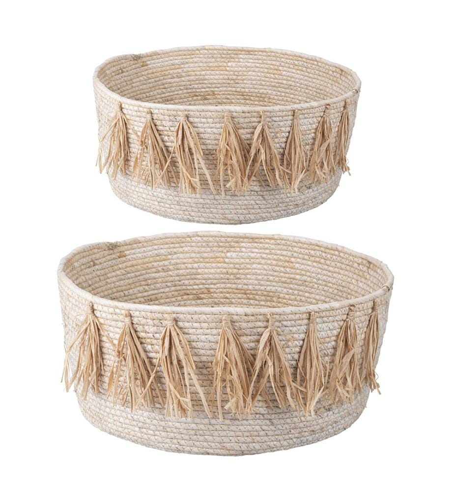 Naturel Lot de 2 paniers