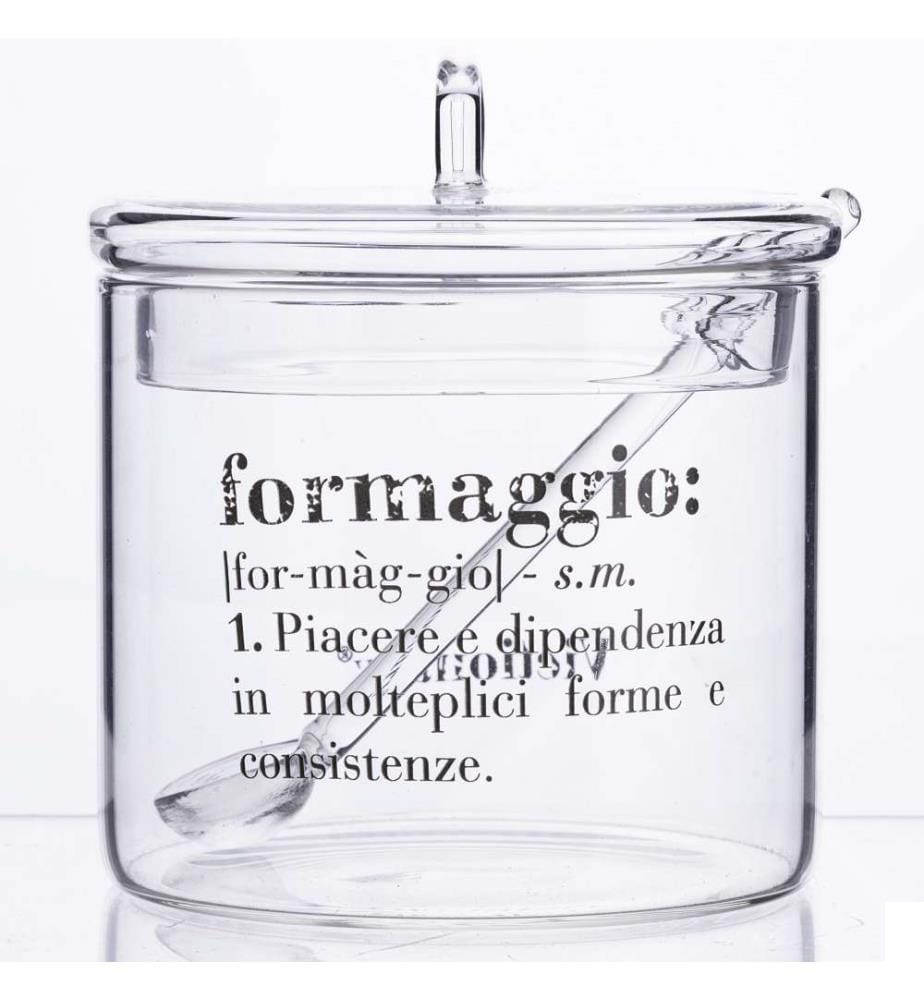 Set de bocaux à fromage Victionary avec cuillère - Transparent