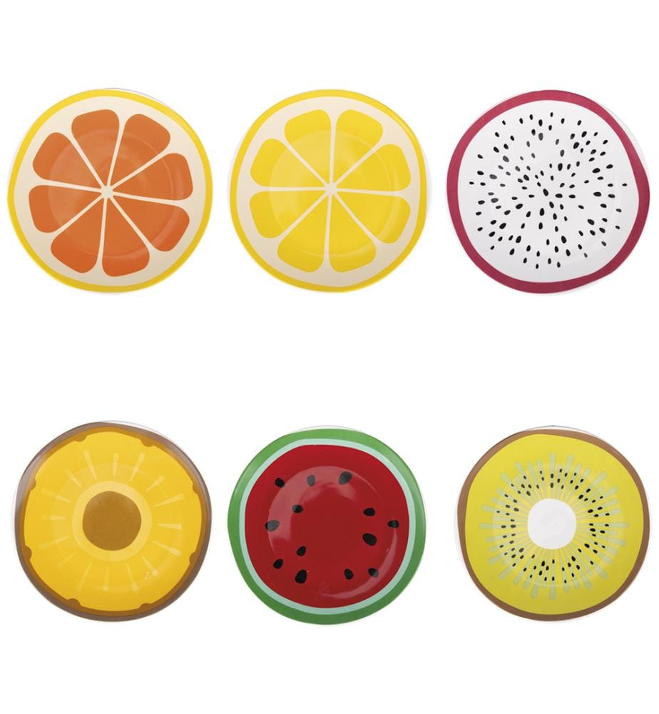 Set de 6 assiettes à fruits Fruit For One 6 Ass. - Assortis