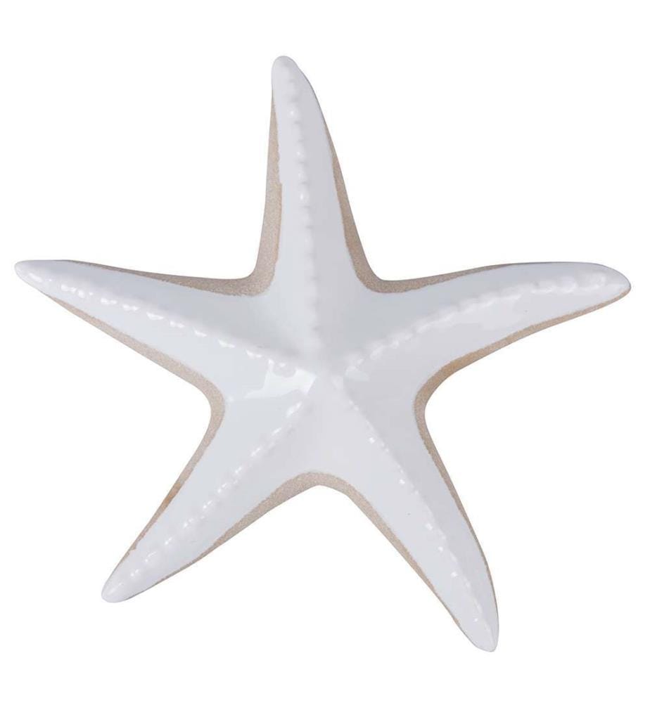 Petite étoile blanche / terre cuite - Blanc