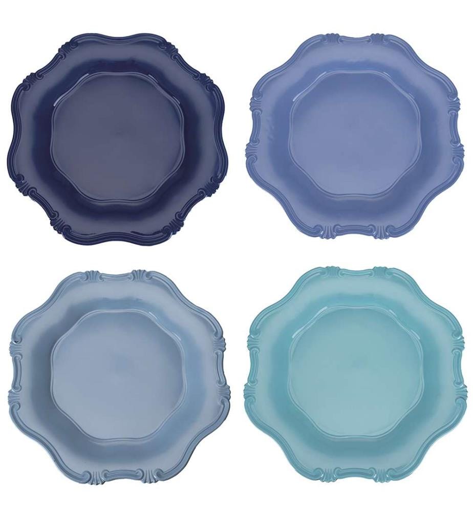 Lot de 4 assiettes Hippy S/Plate Sh Ocean -