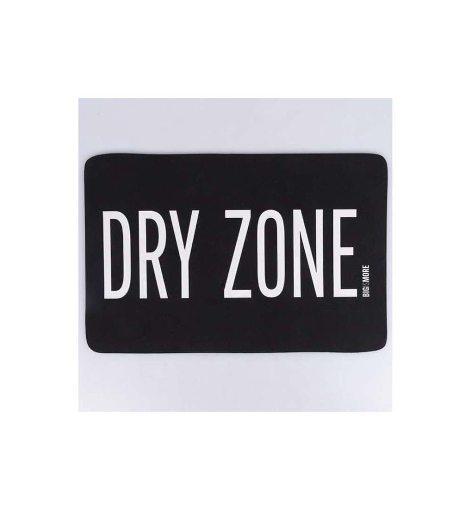 Bigismore Noir Tapis absorbant 45X30 cm - Noir + Blanc