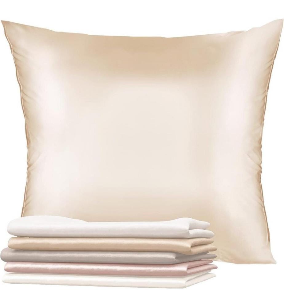 Taie Oreiller 50 x 70 Soie Naturelle 100% Soie Mûrier 19 Mommes Certifiée Oeko-TEX - Bienfaits Cheveux et Peau Anti-Âge - Taupe 50 x 70 cm Taupe