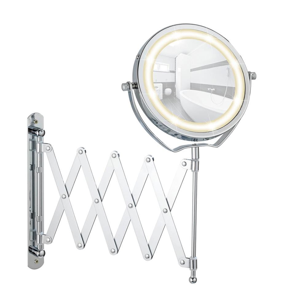 Miroir cosmétique mural télescope Brolo 3 Chromé