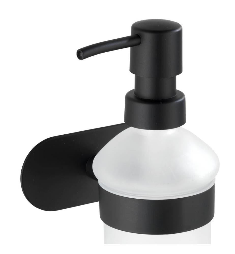 Turbo-Loc® Distributeur de savon Black mat, acier inox, fixer sans percer