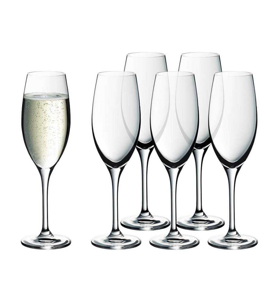 Set de 6 coupes à champagne easy Plus, Transparent