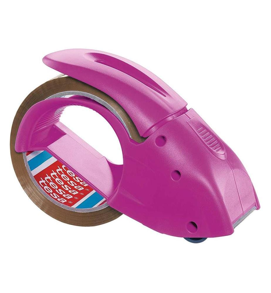 tesa® Distributeur de ruban d'emballage Pack'n'go jusqu'à 55 mm - Rose