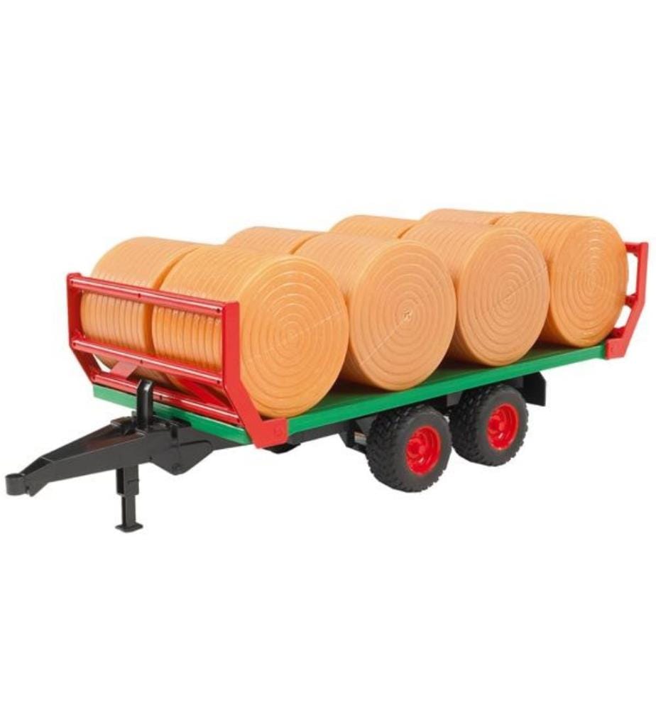 Remorque de Transport À Balles Rondes - avec 8 Balles - Série Profi - 44 x 15.5 x 15.5 cm