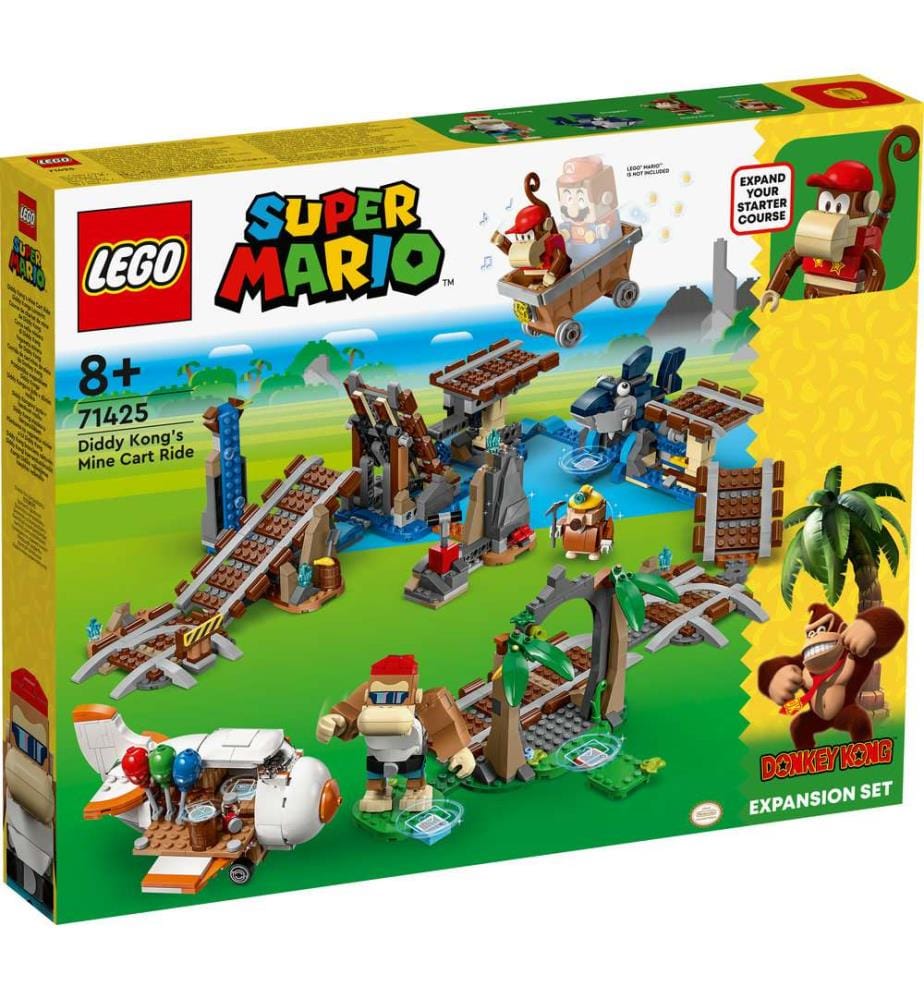 LEGO 71425 - Ensemble d'extension Course de chariot de mine de Diddy Kong