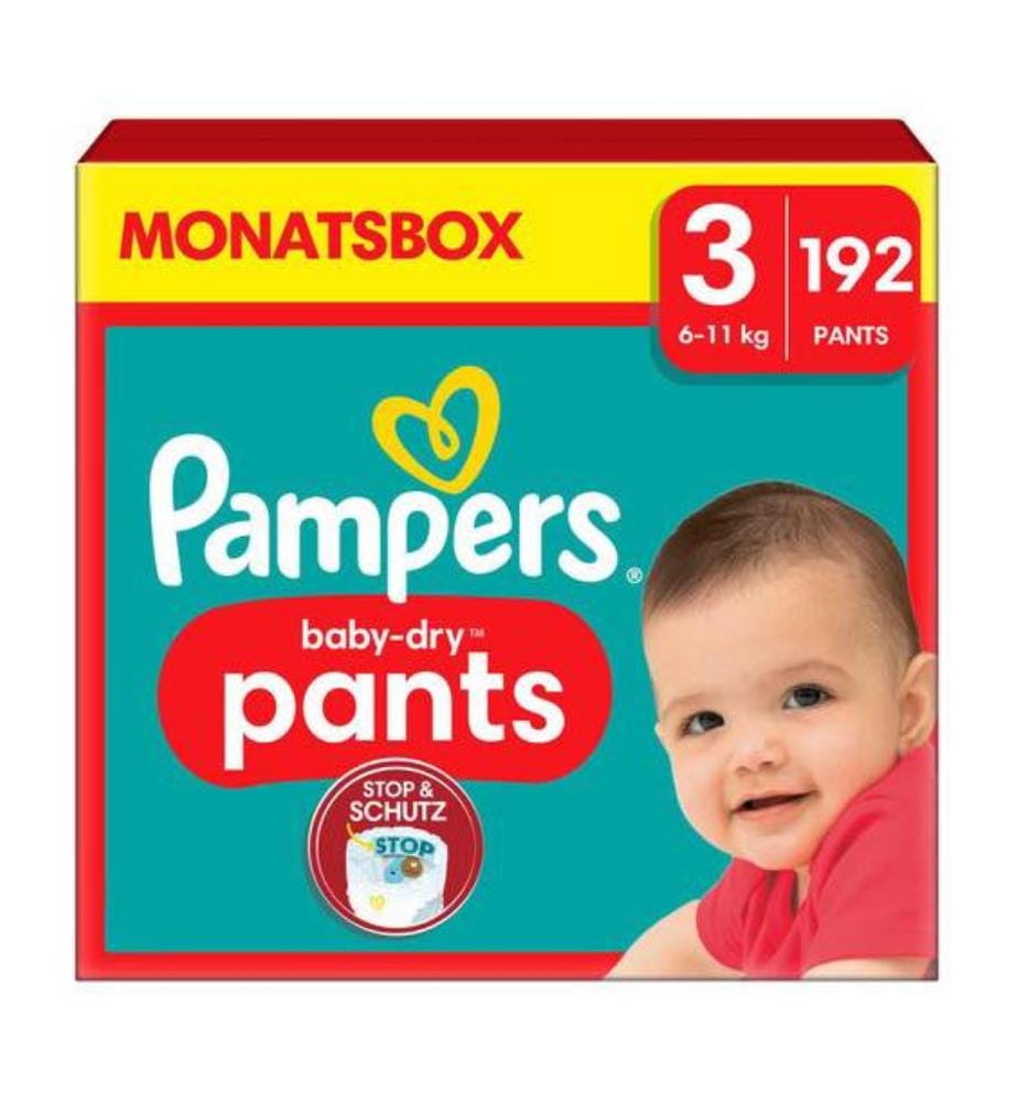 Baby-Dry Pants - Taille 3 (6-11 kg) - Lot de 192 couches