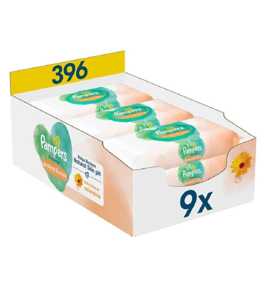 Harmonie Protect & Care - Lots de 9 paquets de 44 lingettes (396 lingettes au total)