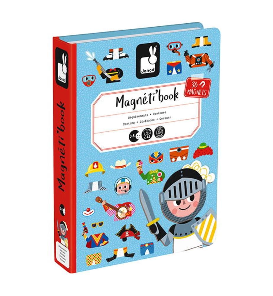 02719 - Livre Magnétique Version Multilingue Déguisements Garçon 36 magnets et 8 cartes