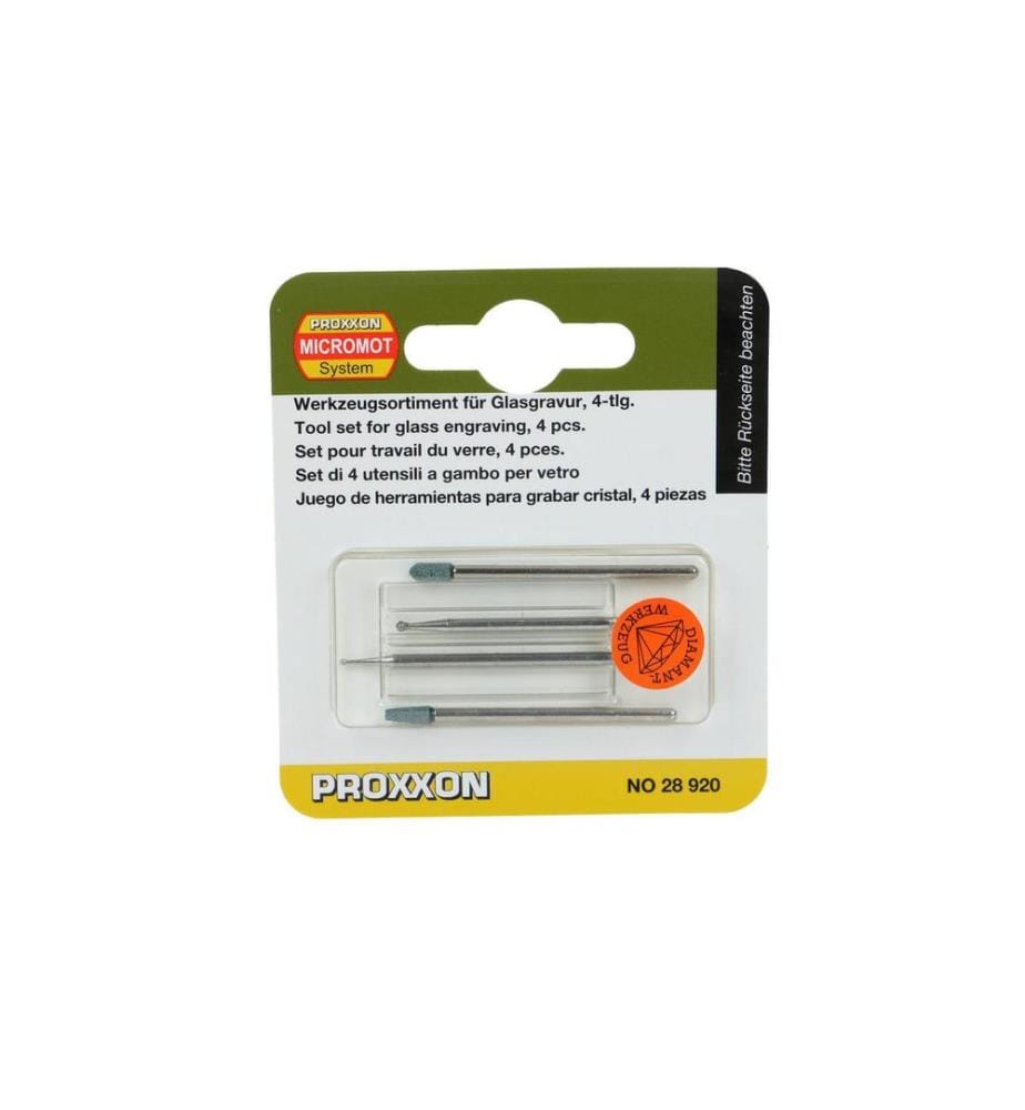 PROXXON - Jeux daccessoires Kit d'usinage du verre 4 pièces
