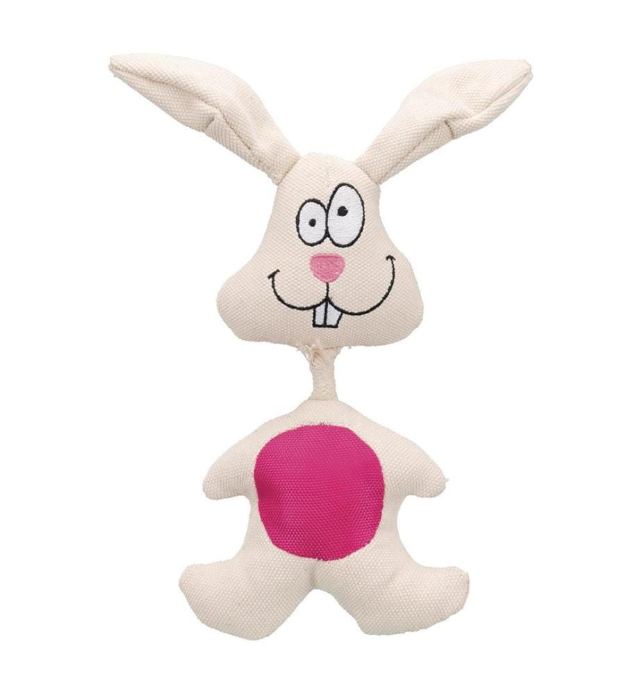 Jouet Lièvre 29 cm - Blanc et Rose