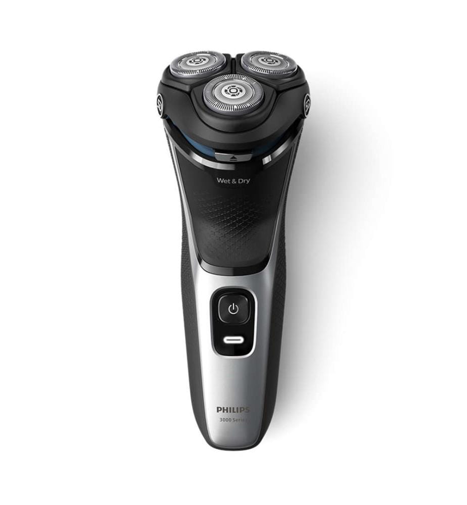 Rasoir électrique 100 % étanche Shaver 3000 Series Noir et Argenté S3143/00