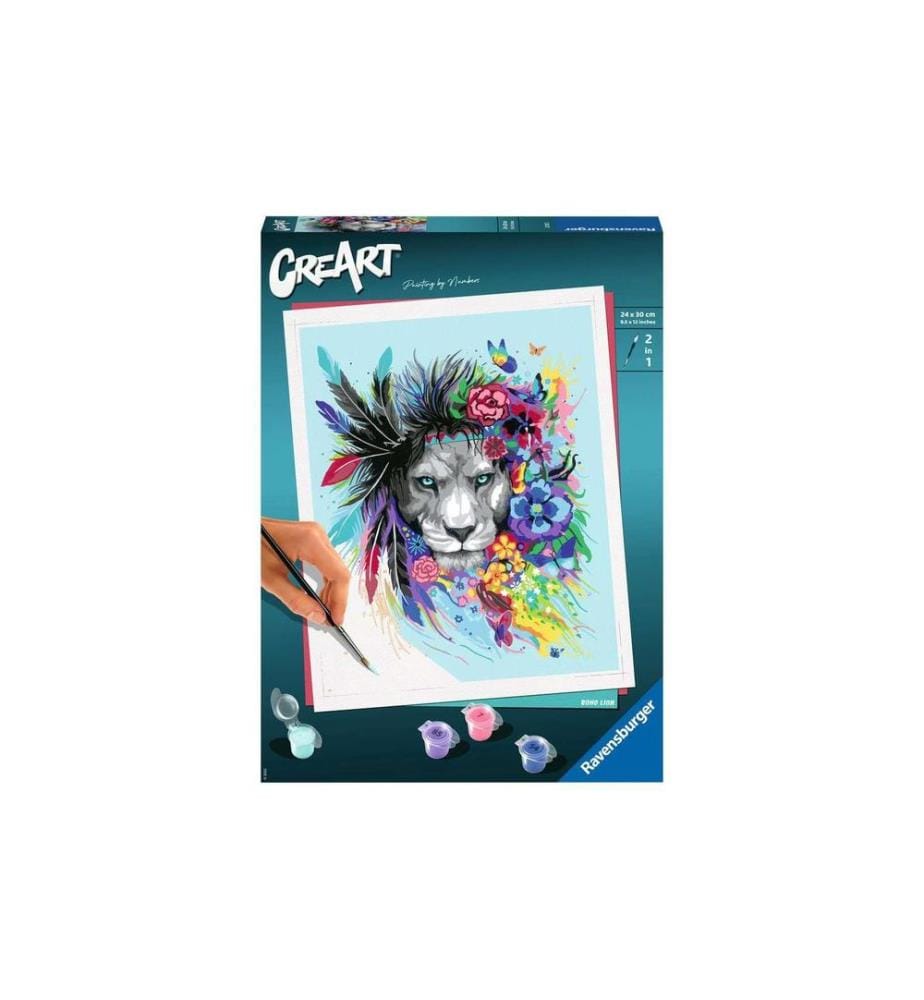 RAVENSBURGER - Peinture avec chiffres CreArt: Boho Lion