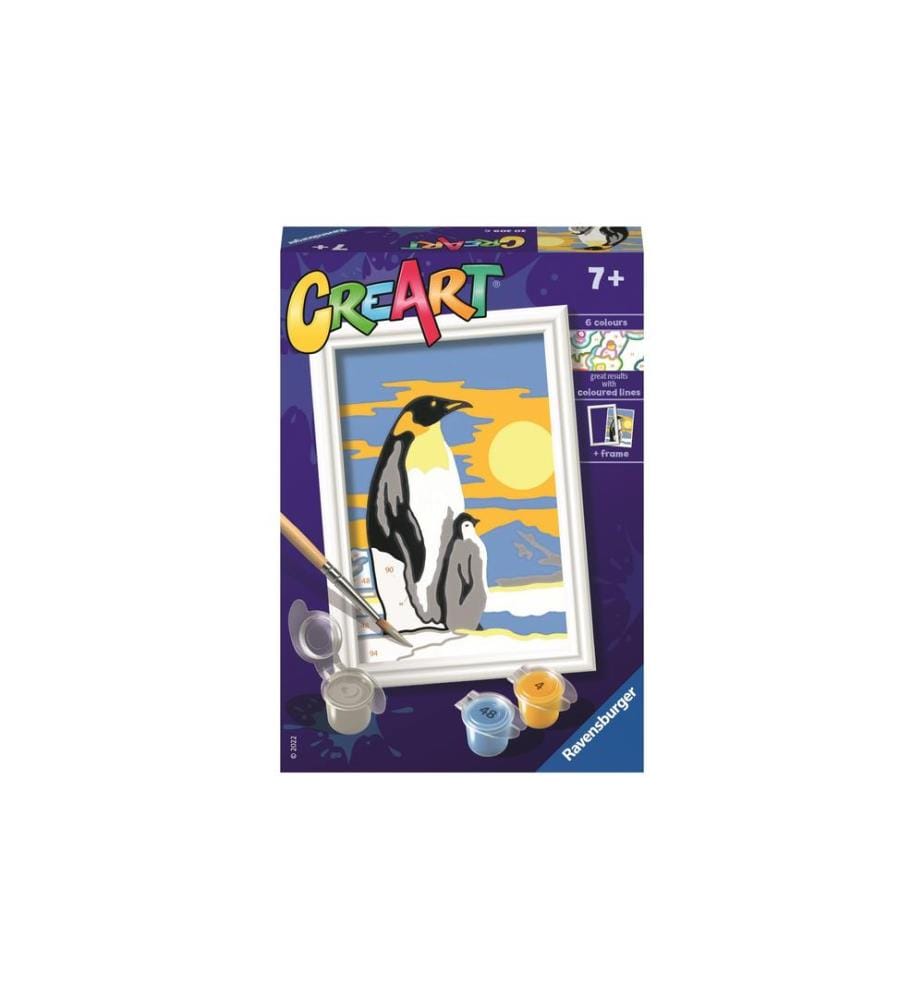 RAVENSBURGER - Kits de peinture CreArt: Penguin Family