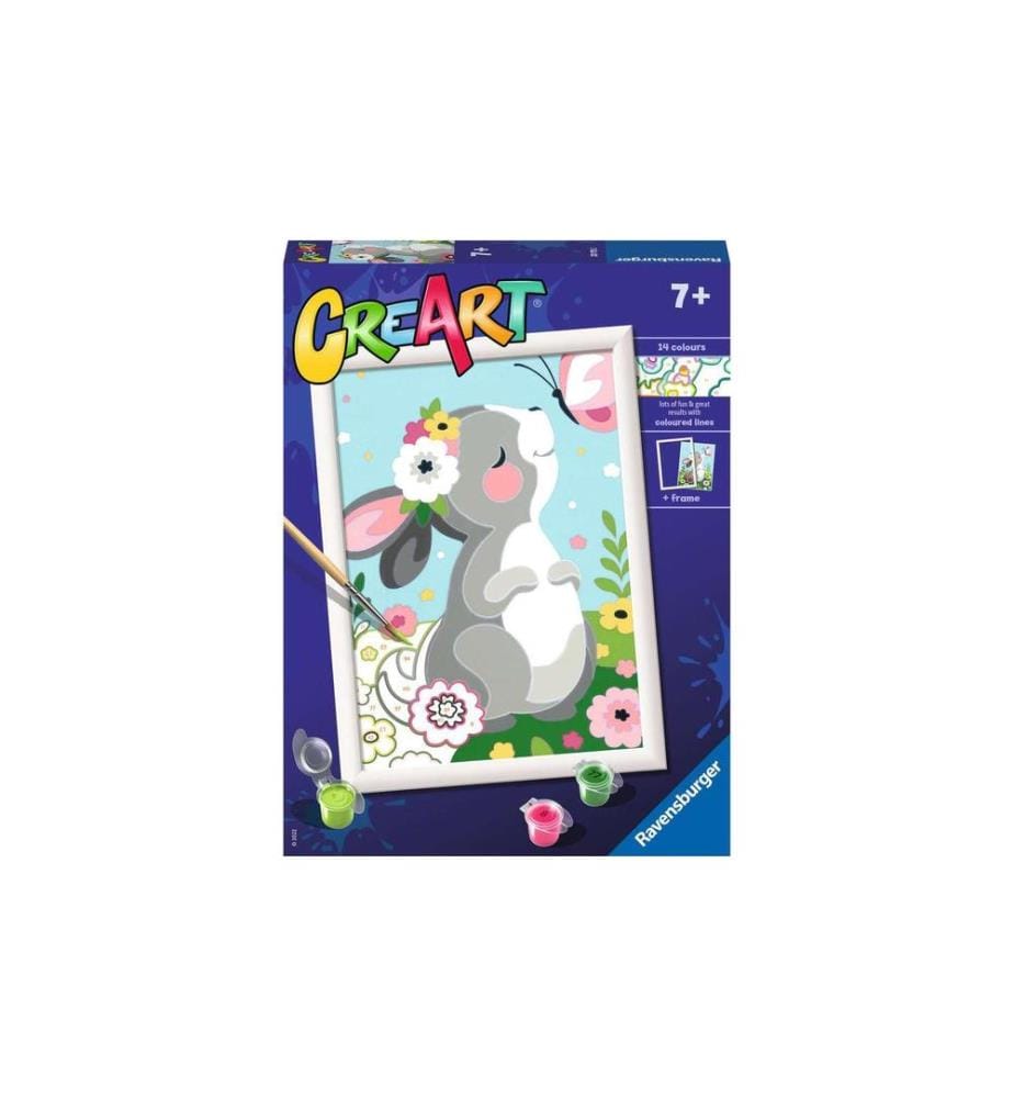 RAVENSBURGER - Kits de peinture CreArt: Beautiful Bunny