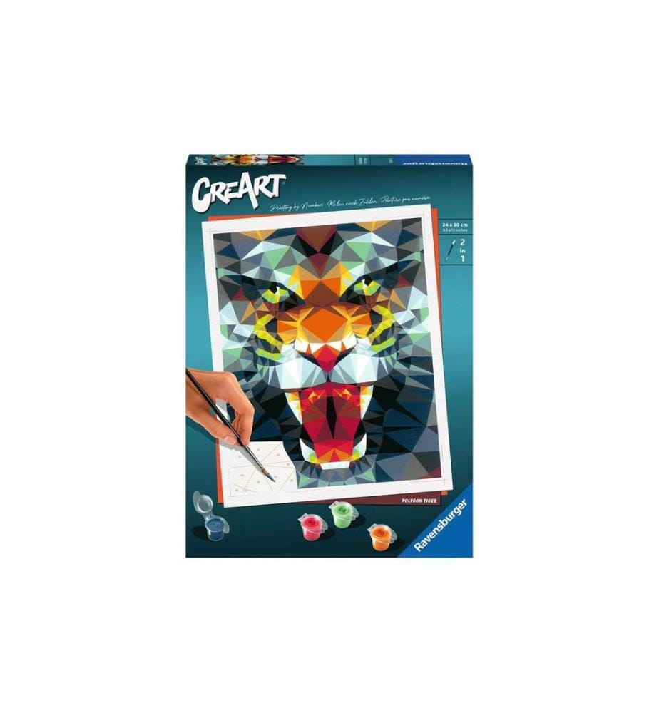 RAVENSBURGER - Peinture avec chiffres CreArt: Polygon Tiger