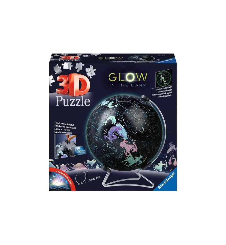 RAVENSBURGER - Puzzle en 3D Glow In The Dark Globe en forme d'étoile