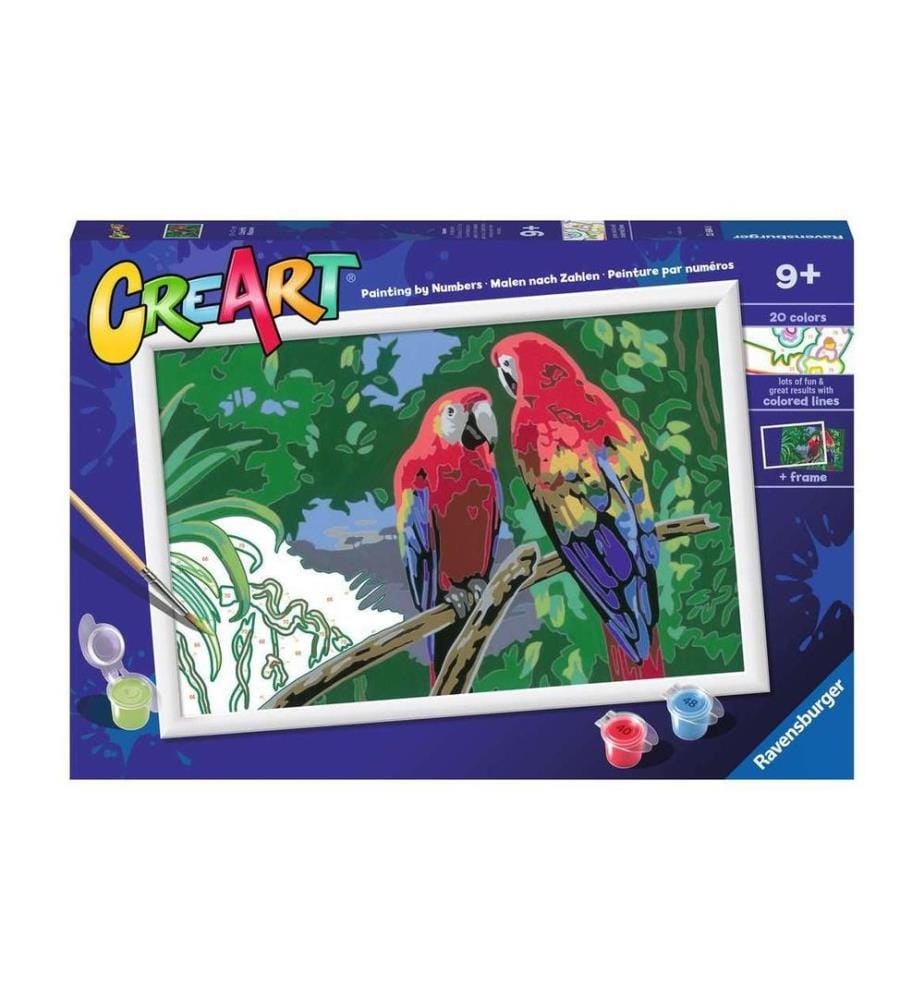 RAVENSBURGER - Peinture avec chiffres CreArt: Colorful Macaws