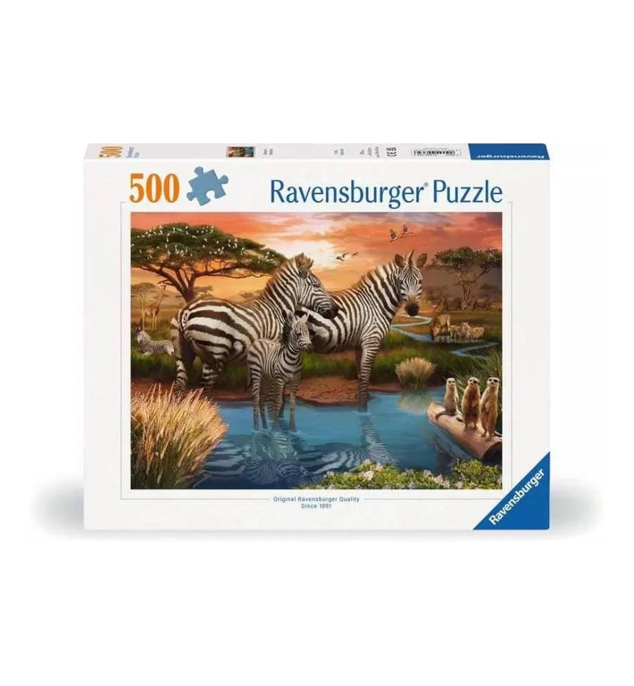 RAVENSBURGER - Puzzle Zèbres au point d'eau