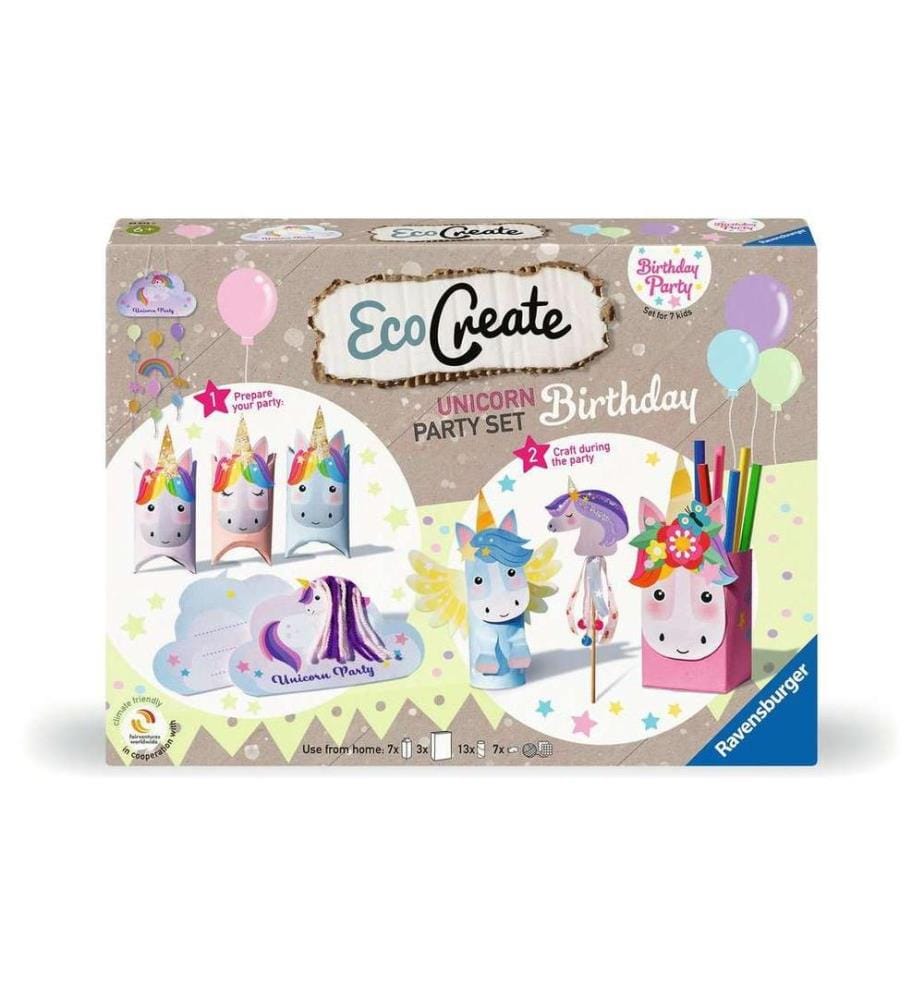 RAVENSBURGER - Kits de bricolage EcoCreate – Licorne D/F/I/NL/EN/E