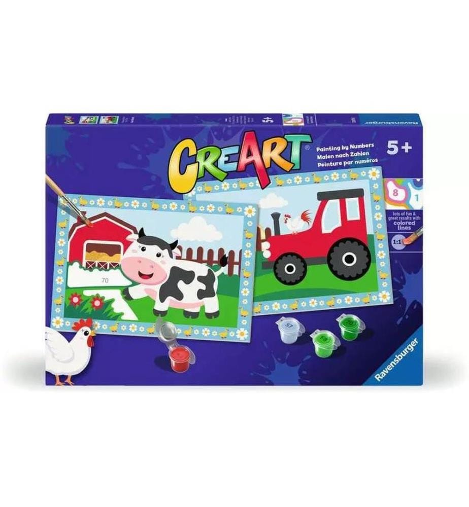 RAVENSBURGER - Kits de peinture CreArt – Amis de la ferme