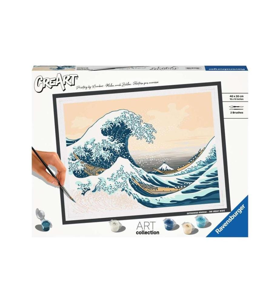 RAVENSBURGER - Peinture avec chiffres CreArt: La grande vague (Hokusai)