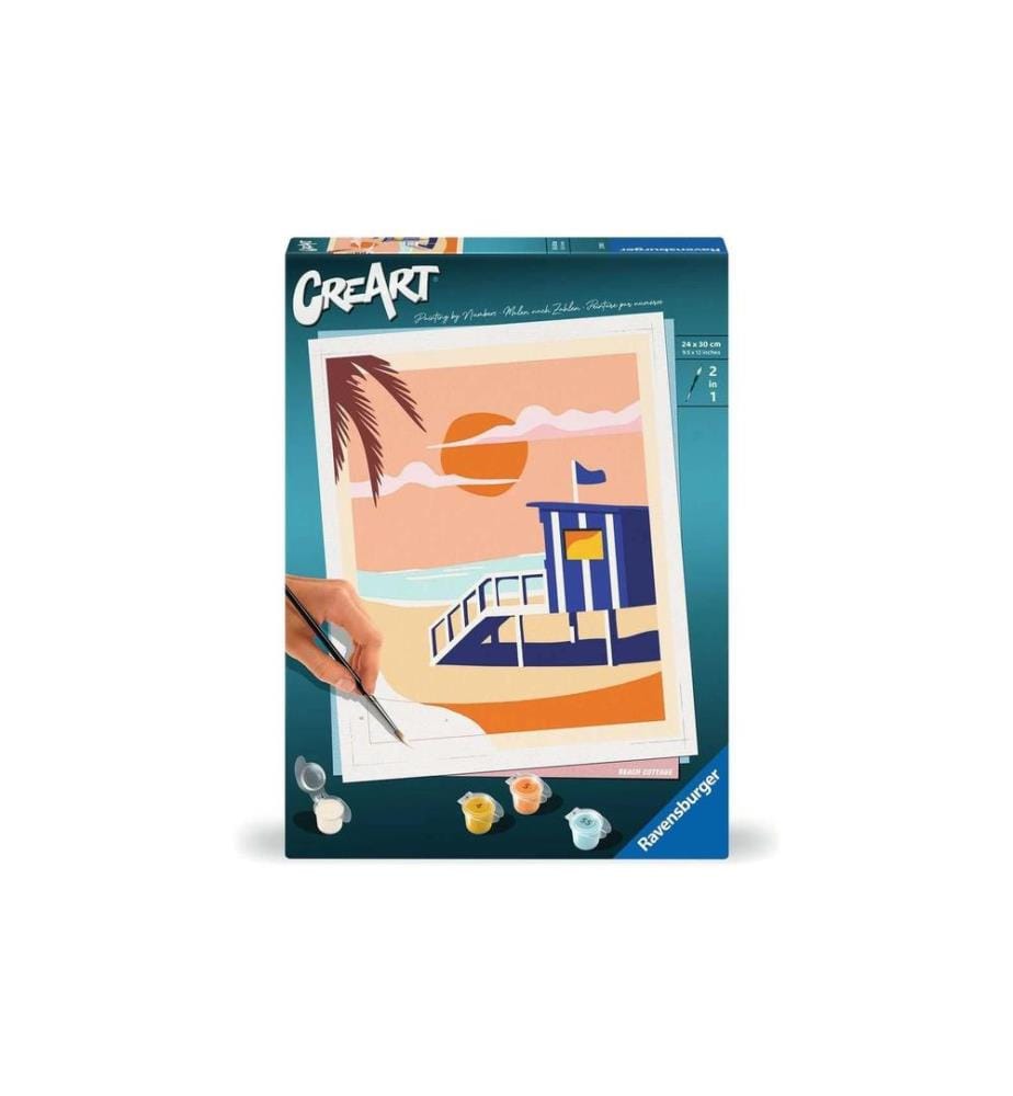 RAVENSBURGER - Peinture avec chiffres CreArt – Cottage de plage