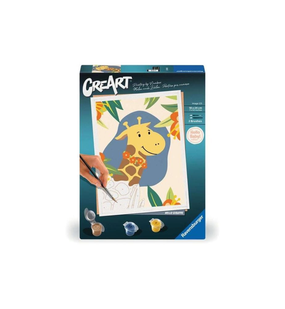RAVENSBURGER - Peinture avec chiffres CreArt – Hello Giraffe