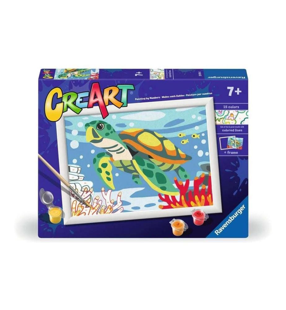 RAVENSBURGER - Peinture avec chiffres CreArt Tortue de mer