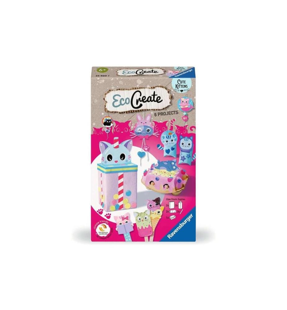 RAVENSBURGER - Kits de bricolage EcoCreate – Mignons chatons