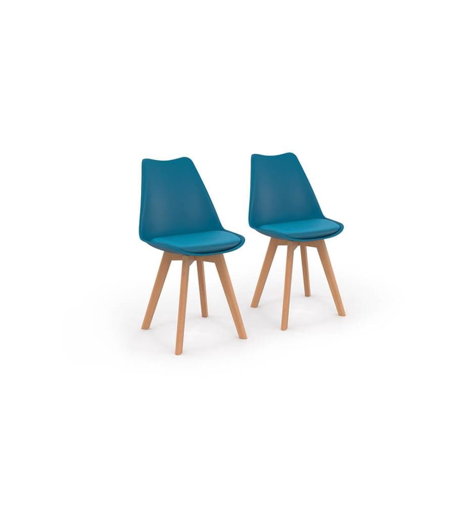 Lot de 2 Chaises Nordia - Bleu