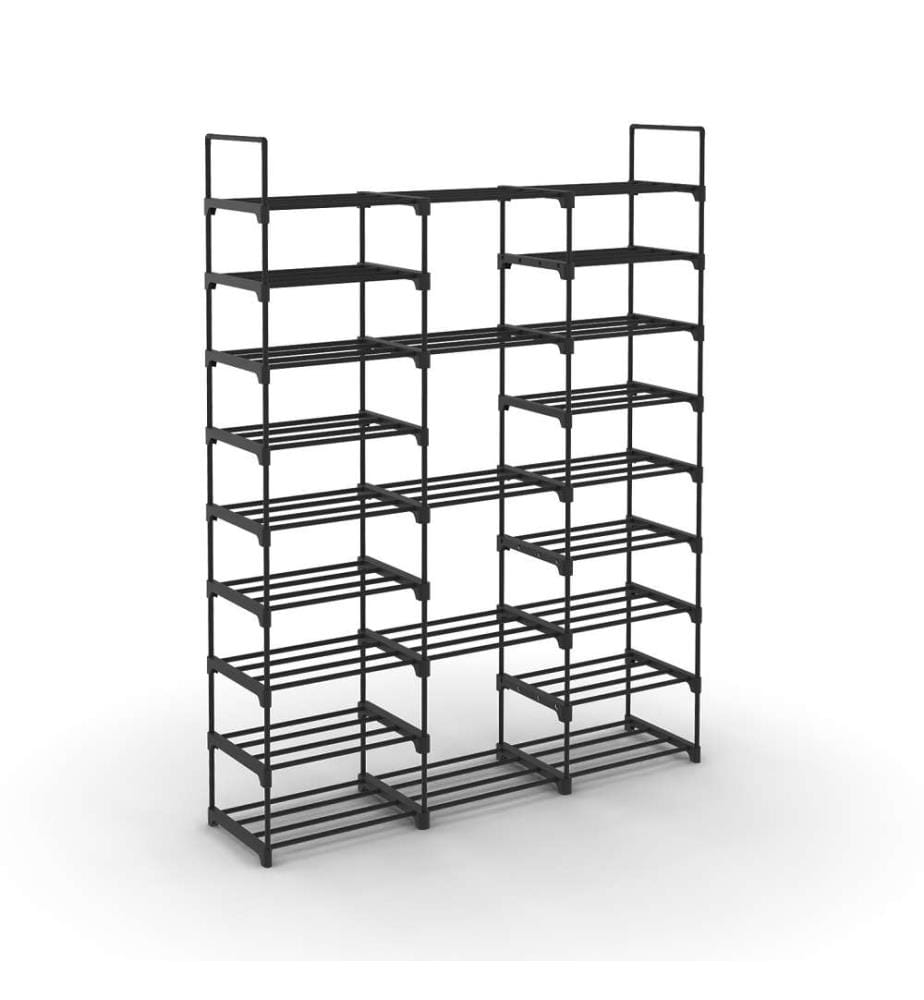 Etagère range chaussures modulable - 40 paires - Noir