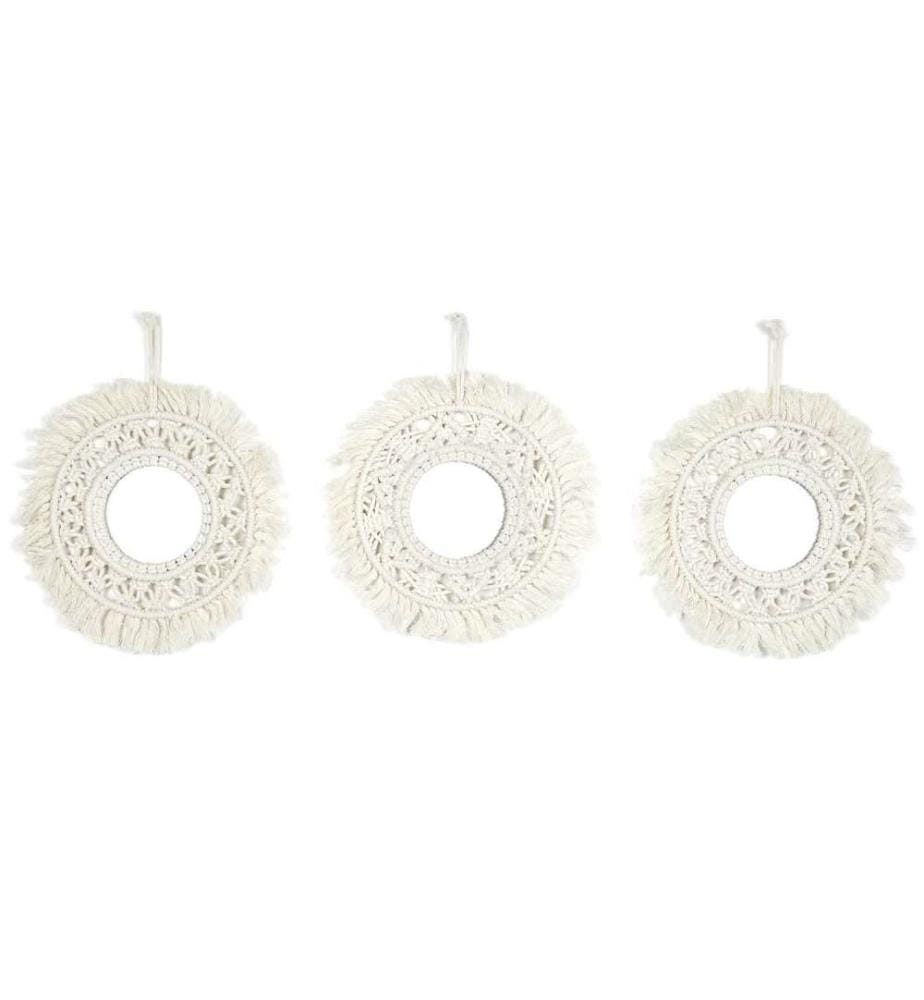 Miroir x3 Boho H28Cm - Beige