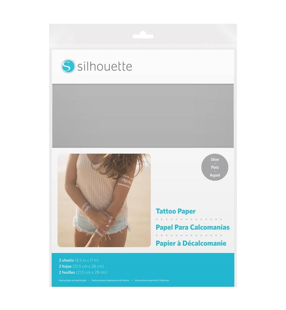 Papier pour tatouage temporaire - Argent