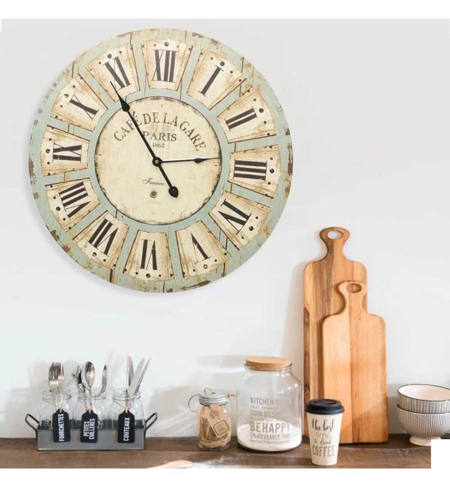 Horloge murale Multicolore 60 cm MDF