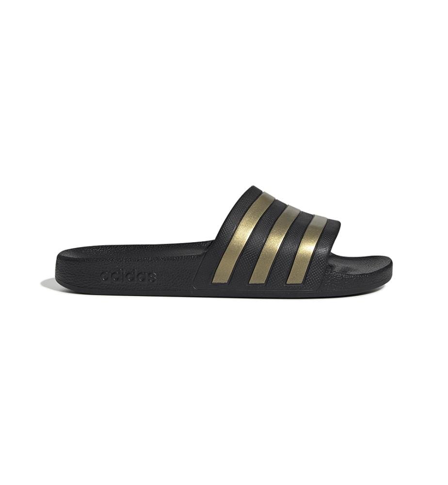 Mules Adilette Aqua - Noir et or