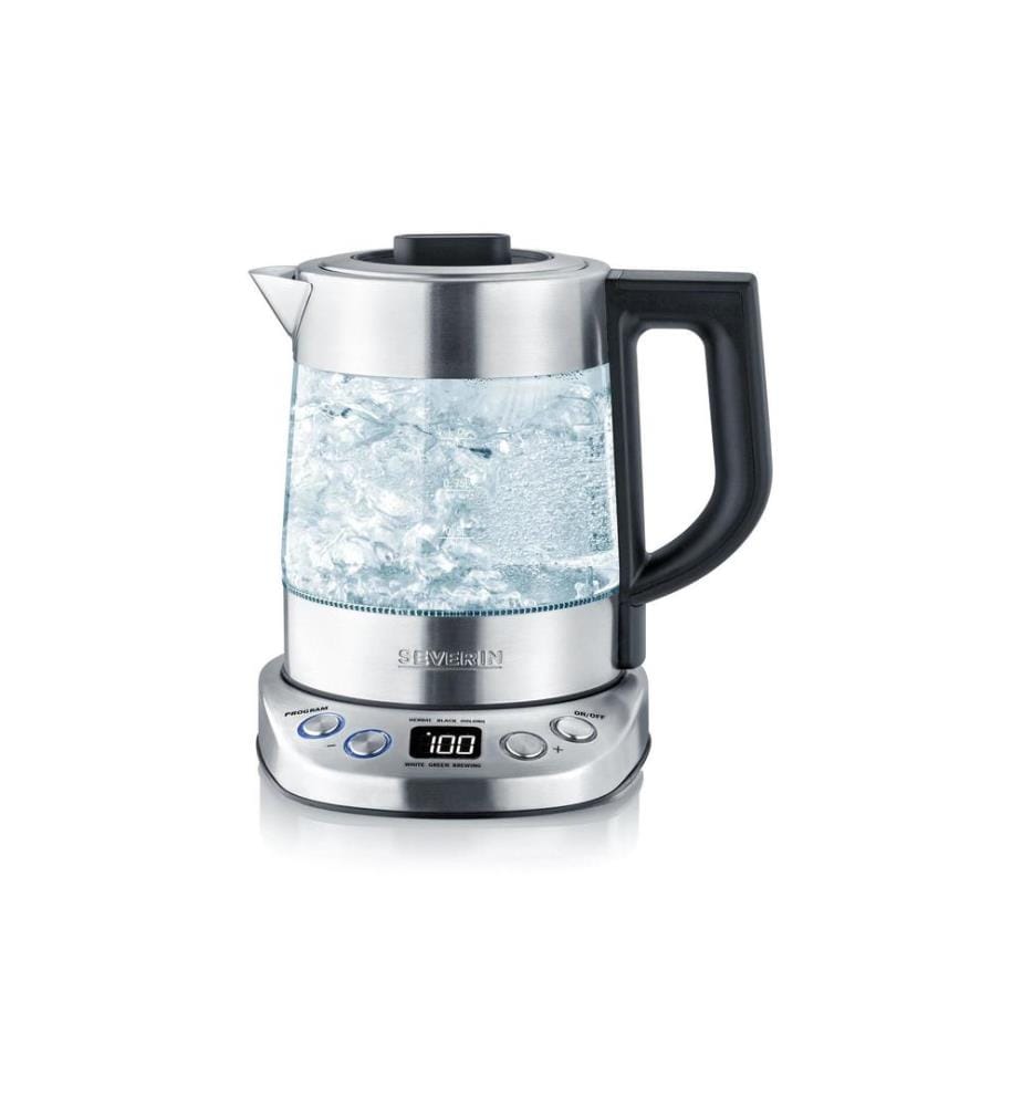SEVERIN - Bouilloire Delux Mini WK 3473 1 l, Argenté/Transparent