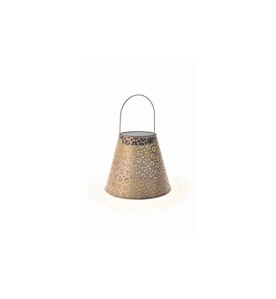 STT Lanterne Solar Antic Platin, Ø 26 x 21 cm, Platine