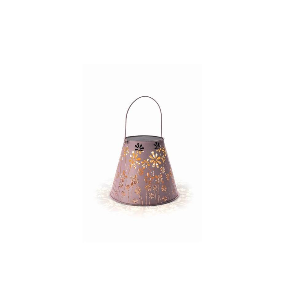 STT Lanterne Solar Antic Daisy, Ø 26 x 21 cm, rose sombre