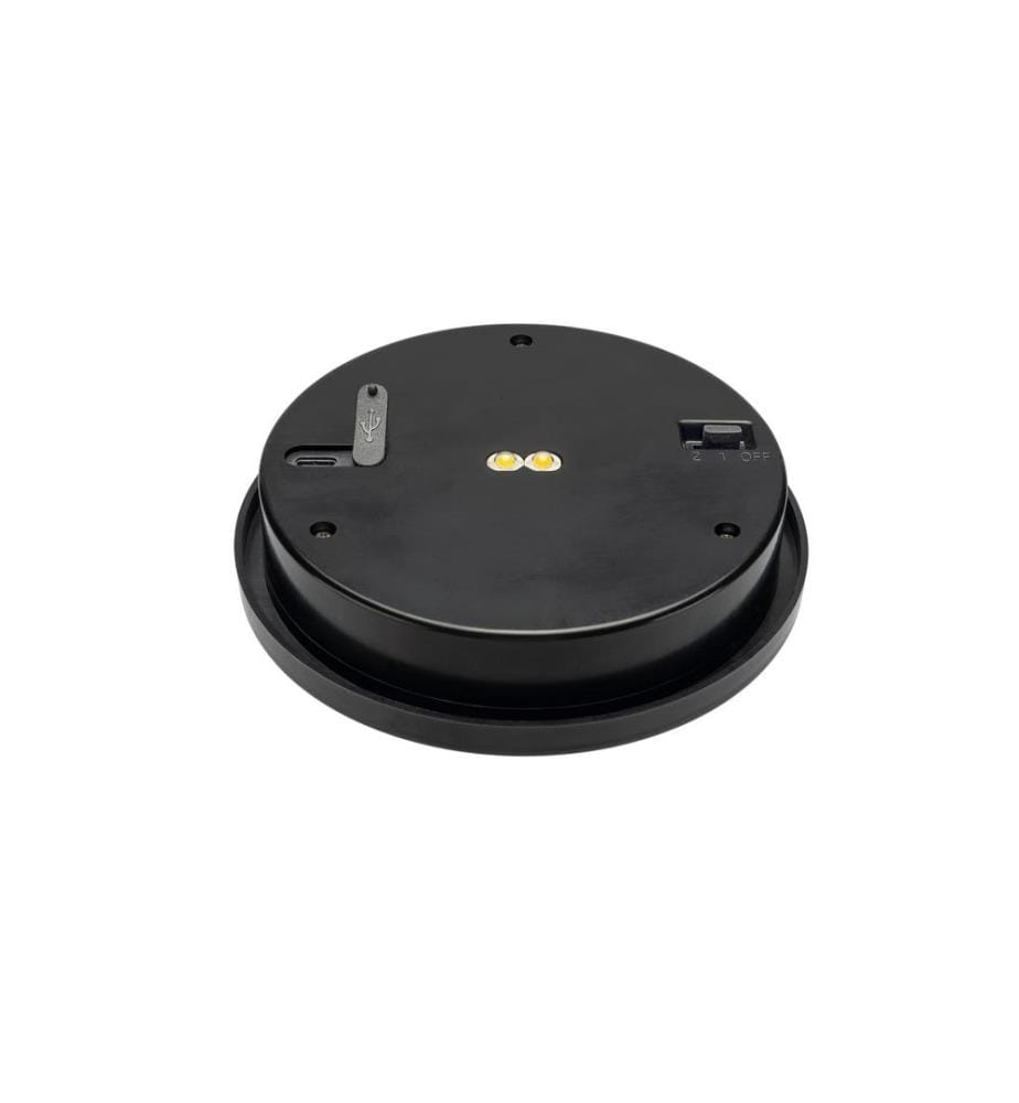 STT Panneau solaire Remplacement USB, rond, Noir